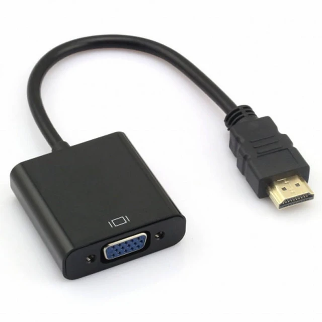 Main image of WRIARICH hdmi input to VGA female output projectors monitors adapter PC Laptop Black