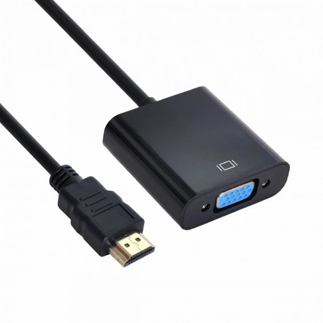 Alt view image 5 of 7 - WRIARICH hdmi input to VGA female output projectors monitors adapter PC Laptop Black