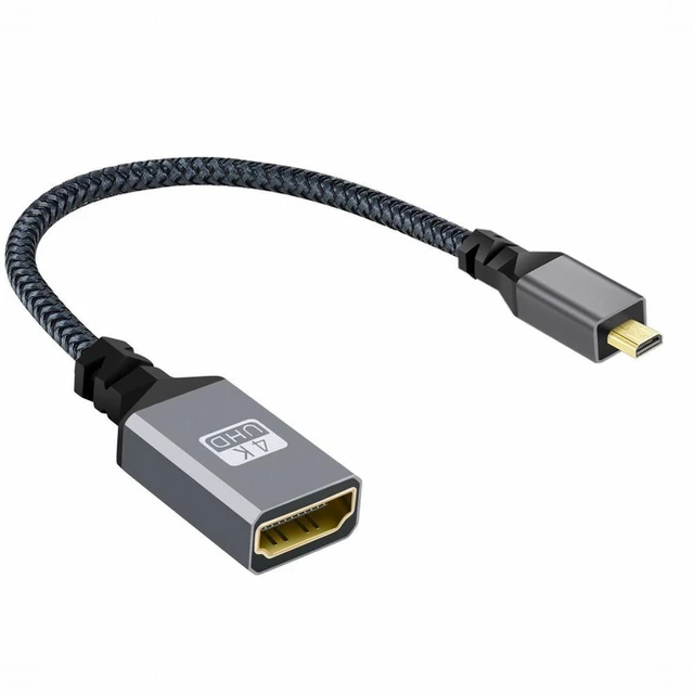 Main image of WRIARICH 4K Type-D Micro HDMI 1.4 Male to HDMI Female Extension Cable for DV MP4 Camera DC Laptop