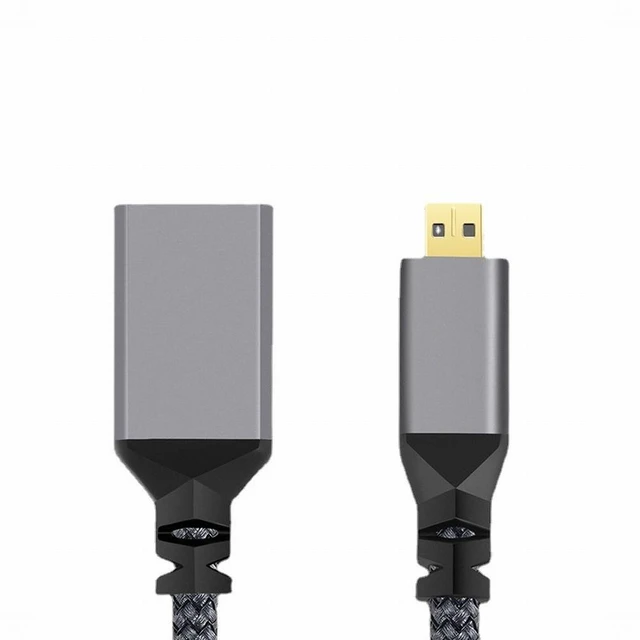 Alt view image 2 of 7 - WRIARICH 4K Type-D Micro HDMI 1.4 Male to HDMI Female Extension Cable for DV MP4 Camera DC Laptop