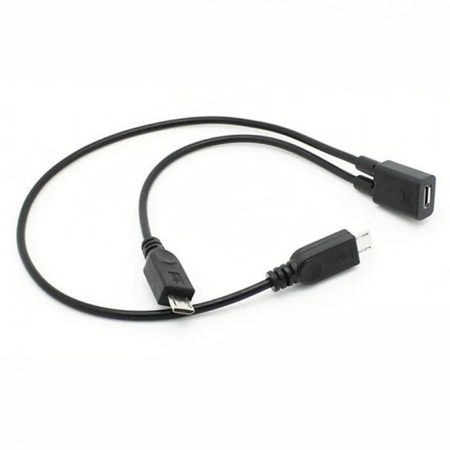 Alt view image 2 of 7 - WRIARICH Micro USB Female to 2 Micro USB Male Splitter extension charge cable for Galaxy S5 i9600 S4 I9500 Note2 N7100 S3 I9300 S2 9100