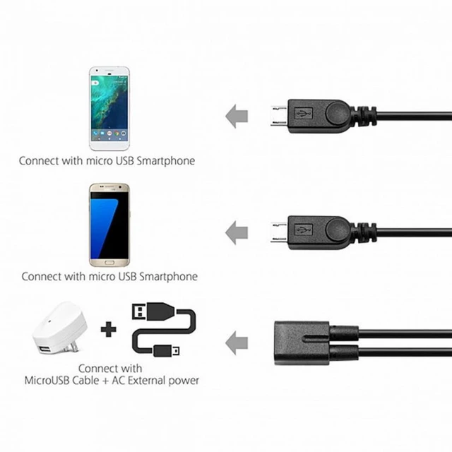 Alt view image 6 of 7 - WRIARICH Micro USB Female to 2 Micro USB Male Splitter extension charge cable for Galaxy S5 i9600 S4 I9500 Note2 N7100 S3 I9300 S2 9100