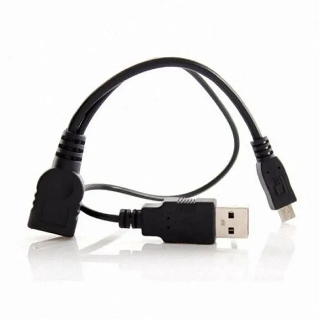 Main image of WRIARICH Black Color Micro USB 2.0 OTG Host Flash Disk Cable with USB power for Galaxy S3 i9300 S4 i9500 Note2 Note3 S5