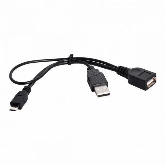 Alt view image 7 of 7 - WRIARICH Black Color Micro USB 2.0 OTG Host Flash Disk Cable with USB power for Galaxy S3 i9300 S4 i9500 Note2 Note3 S5