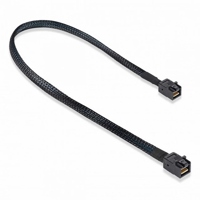 Alt view image 3 of 7 - WRIARICH Internal Mini SAS HD SFF-8643 to Mini SAS High Density HD SFF-8643 Data Server Disk Raid Cable 50cm