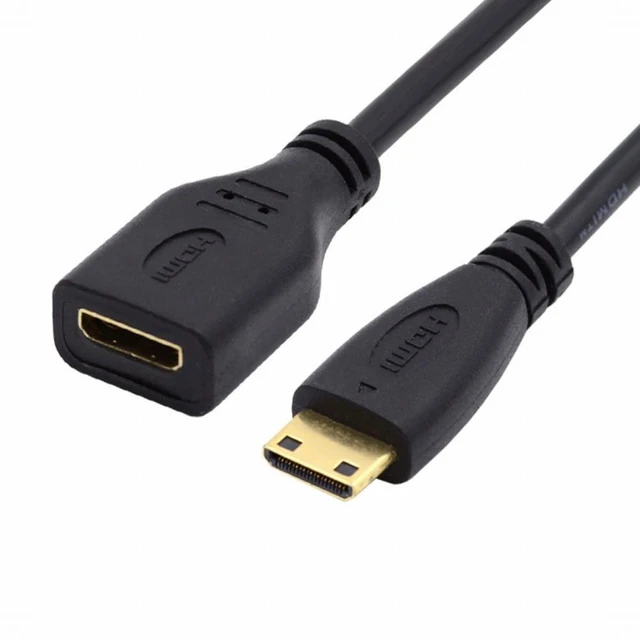 Alt view image 2 of 7 - WRIARICH 15cm Mini HDMI Type-C Socket Female to Mini HDMI Male Adapter Extension Cable for Camera HDTV 4K 1080P