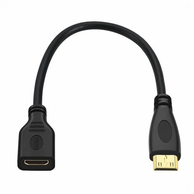 Main image of WRIARICH 15cm Mini HDMI Type-C Socket Female to Mini HDMI Male Adapter Extension Cable for Camera HDTV 4K 1080P