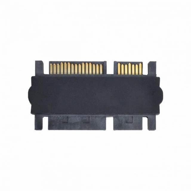 Alt view image 3 of 7 - WRIARICH 3.5" 2.5inch SATA 22Pin 7+15 Male to SATA 22P 7+15 Male extension convertor Straight adapter