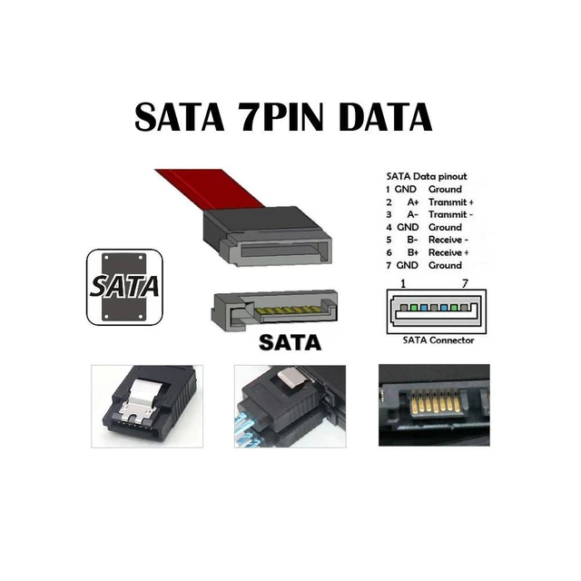Alt view image 7 of 7 - WRIARICH 3.5" 2.5inch SATA 22Pin 7+15 Male to SATA 22P 7+15 Male extension convertor Straight adapter