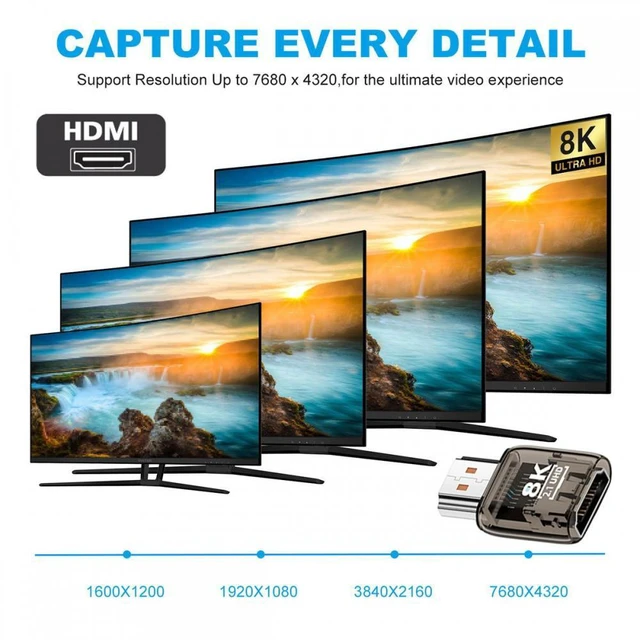 Alt view image 7 of 7 - WRIARICH Cable 3pcs/set HDMI Male to HDMI 2.1 Female UHD Extension Adapter Extender with Smart LED Light Support 8K 60hz HDTV