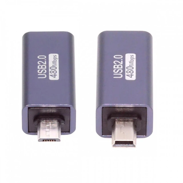 Alt view image 6 of 7 - WRIARICH 2pcs/lot USB 2.0 B Type Female to Mini USB & Micro Male Extension Adapter for Printer Phone Disk