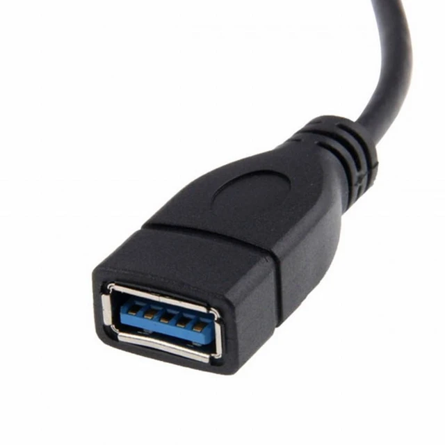 Alt view image 3 of 5 - WRIARICH Down Angled USB 3.0 Type-A Male to USB 3.0 Type-A Female Extension Cable (20cm) 5Gbps 90 Degree