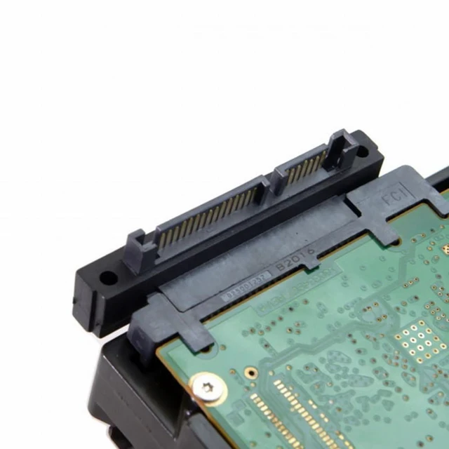 Alt view image 5 of 7 - WRIARICH 90 Degree Up Angled SATA 22Pin 7+15 Male to SATA 22Pin Female Extension Convertor Adapter