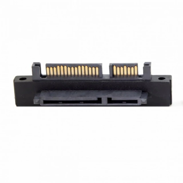 Alt view image 7 of 7 - WRIARICH 90 Degree Up Angled SATA 22Pin 7+15 Male to SATA 22Pin Female Extension Convertor Adapter