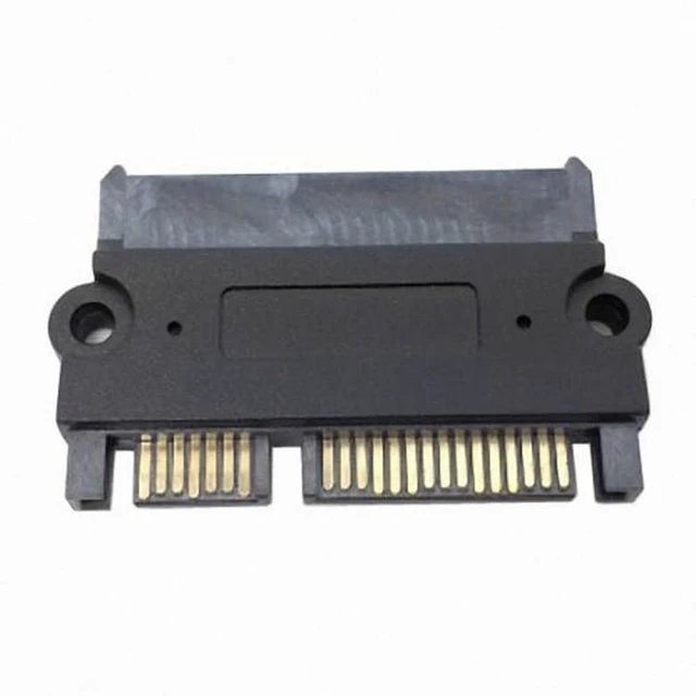 Alt view image 4 of 7 - WRIARICH 3.5" 2.5inch SATA 22Pin 7+15 Male to SATA 22P 7+15 Female extension convertor adapter with screw holes