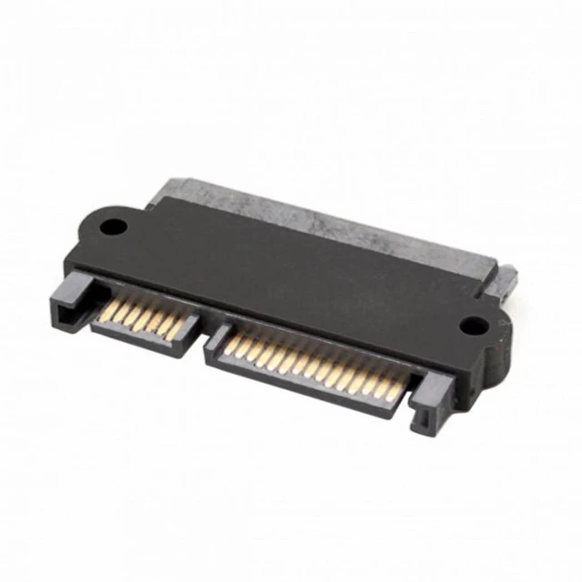 Alt view image 5 of 7 - WRIARICH 3.5" 2.5inch SATA 22Pin 7+15 Male to SATA 22P 7+15 Female extension convertor adapter with screw holes