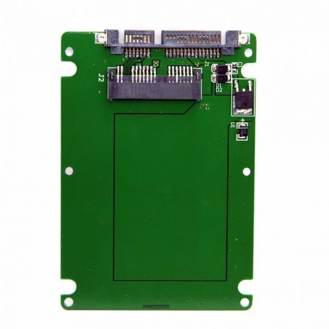 Alt view image 7 of 7 - WRIARICH 1.8" Micro SATA 16pin SSD to 2.5" SATA 22pin 7+15 hard disk case Enclosure White 7mm height