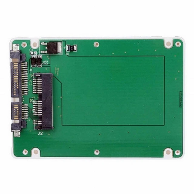 Alt view image 3 of 7 - WRIARICH 1.8" Micro SATA 16pin SSD to 2.5" SATA 22pin 7+15 hard disk case Enclosure White 7mm height