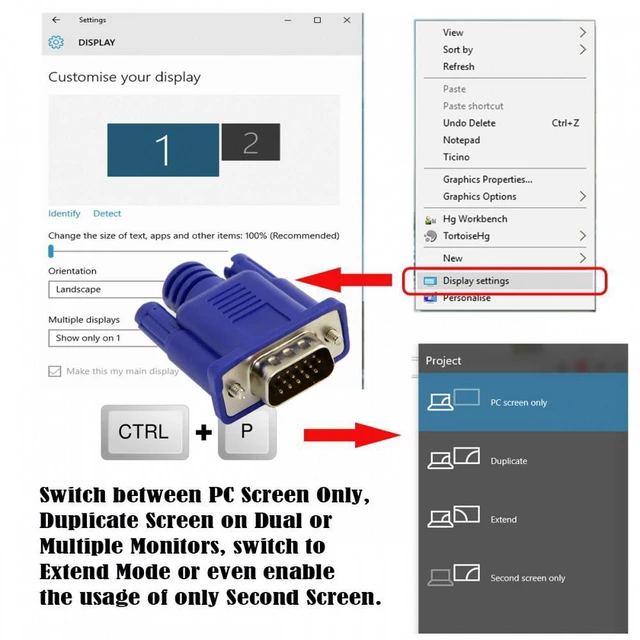 Alt view image 5 of 7 - WRIARICH Cable Virtual Display Adapter VGA RGB Monitor Dummy Plug Headless Ghost Display Emulator 1920x1080p@60Hz