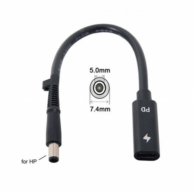 Main image of WRIARICH PD Power Type-C USB-C Female Input to DC 7.4*5.0mm Power PD Charge Cable fit for Laptop 18-20V