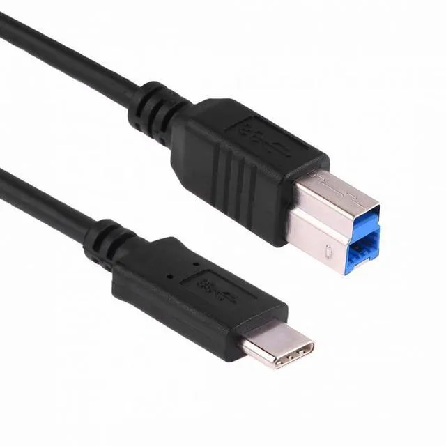 Main image of WRIARICH USB-C USB 3.1 Type-C Male Connector to USB Standard B Male Data Cable for Mac Laptop Black