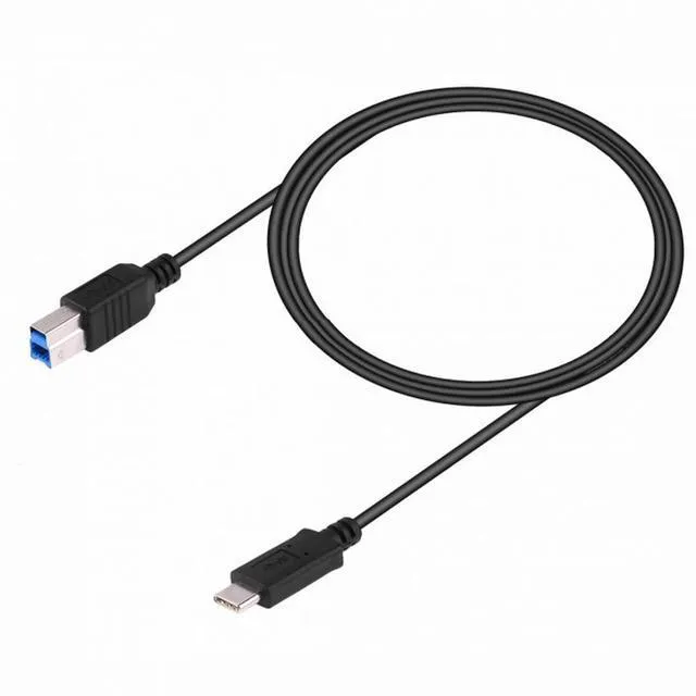 Alt view image 4 of 7 - WRIARICH USB-C USB 3.1 Type-C Male Connector to USB Standard B Male Data Cable for Mac Laptop Black