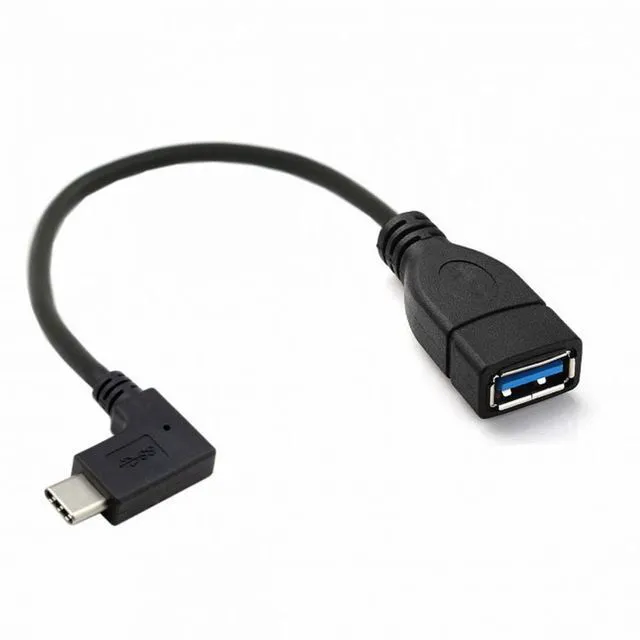 Main image of WRIARICH 90 Degree Right Angled USB-C USB 3.1 Type-C Male to A Female OTG Data Cable for Tablet Phone