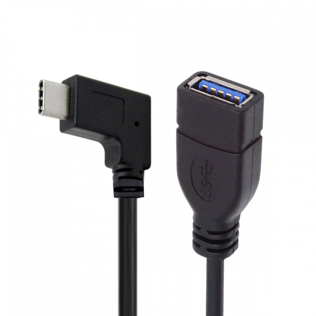 Alt view image 6 of 7 - WRIARICH 90 Degree Right Angled USB-C USB 3.1 Type-C Male to A Female OTG Data Cable for Tablet Phone