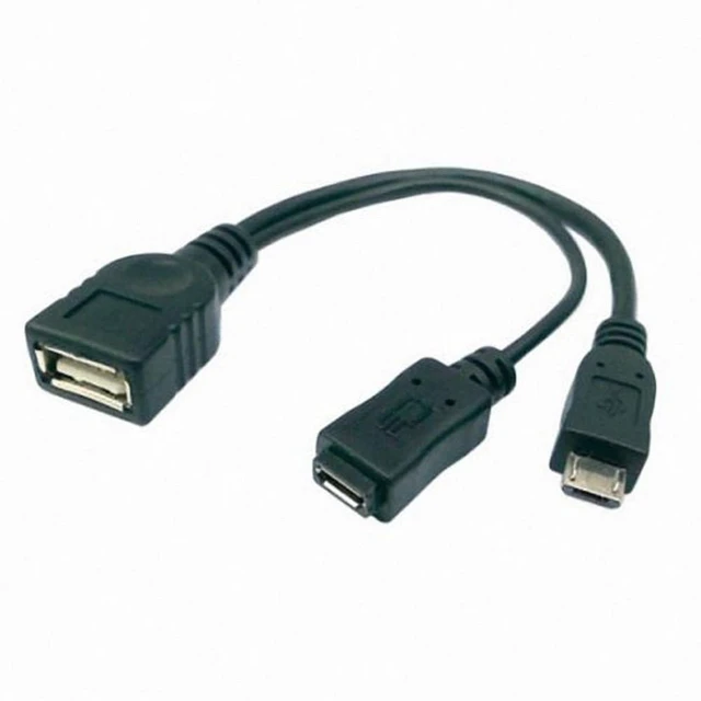 Alt view image 2 of 7 - WRIARICH Black Color Micro USB 2.0 OTG Host Flash Disk Cable with Micro USB power for Galaxy S3 i9300 S4 i9500 Note2 N7100 Note3 N9000 S5 i9600