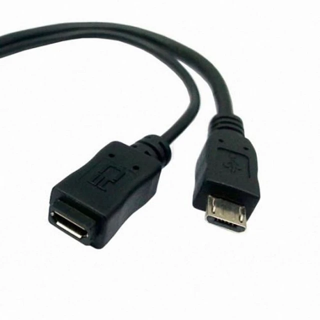 Alt view image 4 of 7 - WRIARICH Black Color Micro USB 2.0 OTG Host Flash Disk Cable with Micro USB power for Galaxy S3 i9300 S4 i9500 Note2 N7100 Note3 N9000 S5 i9600