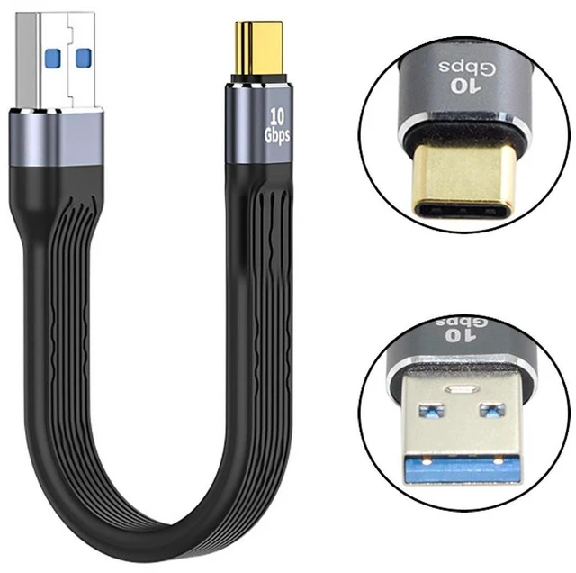 Main image of WRIARICH 10Gbps USB 3.1 Type-C Male to USB3.0 Type A Male Flat Slim FPC Data Cable 13cm for Laptop Phone