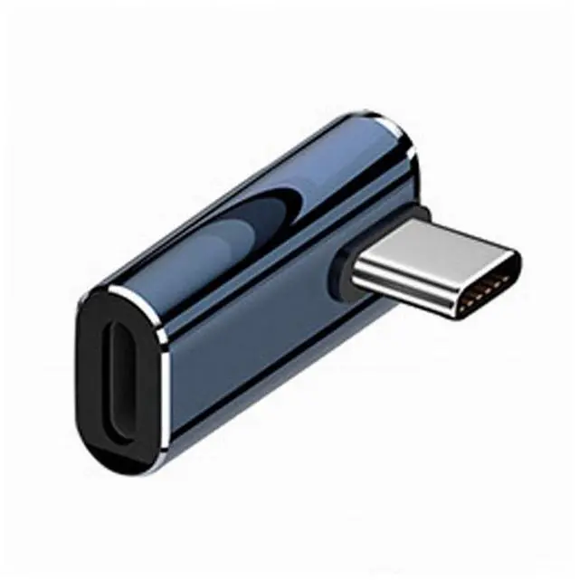 Main image of WRIARICH USB-C Type C Male to 8P Female 27W Power 480Mbps Data Adapter Low Profile Angled Compatible with iPhone 15 & Android & Tablet