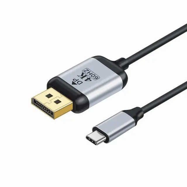 Alt view image 2 of 7 - WRIARICH USB 3.1 Type-C USB-C Source to DisplayPort DP Displays Male 4K Monitor Cable for Laptop 1.8m