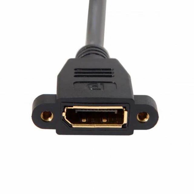 Alt view image 3 of 7 - WRIARICH DisplayPort Display Port Male to Female 90 Degree Right Down Angled Extension Cable