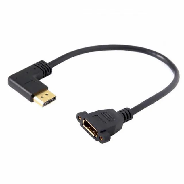 Alt view image 4 of 7 - WRIARICH DisplayPort Display Port Male to Female 90 Degree Right Down Angled Extension Cable