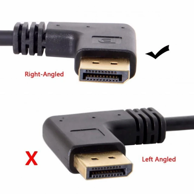 Alt view image 5 of 7 - WRIARICH DisplayPort Display Port Male to Female 90 Degree Right Down Angled Extension Cable
