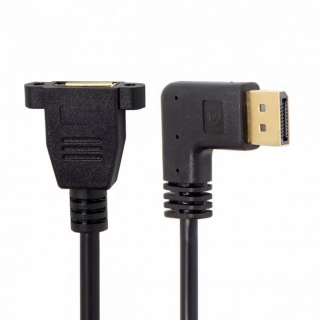 Alt view image 6 of 7 - WRIARICH DisplayPort Display Port Male to Female 90 Degree Right Down Angled Extension Cable