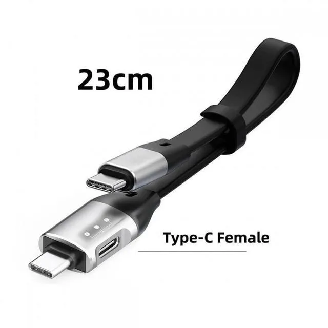 Alt view image 3 of 7 - WRIARICH Type-C USB-C Male to Male USB 3.1 10Gbps & PD OTG Audio Female Port Flat Slim FPC Data Cable for Laptop Phone
