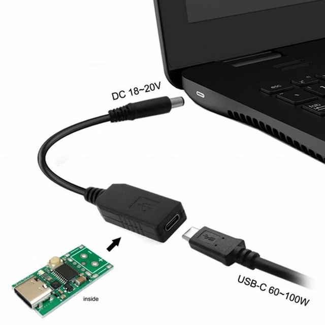 Alt view image 4 of 7 - WRIARICH USB 3.1 Type-C USB-C to DC 20V 5.5 2.5mm 2.1mm Power Plug PD Emulator Trigger Charge Cable for Laptop