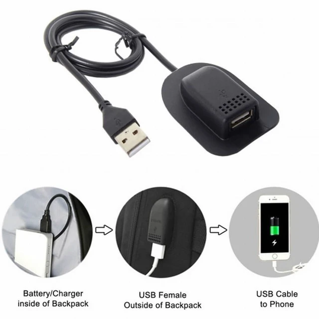 Alt view image 3 of 7 - WRIARICH Backpack USB Charging Cable Practical Convenient Outdoor Travel Camping External