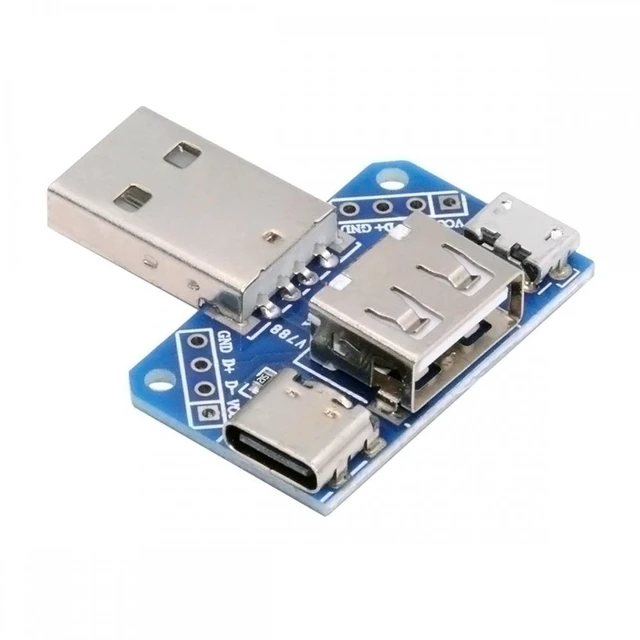 Main image of WRIARICH USB2.0 1-to-3 Power Type-A Male To Female Type-A & Micro USB & Type-C USB-C Adapter PCBA