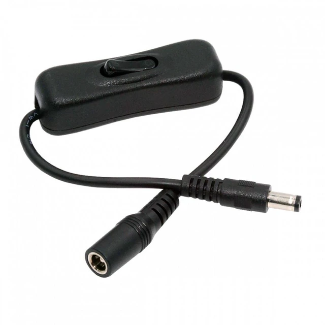 Main image of WRIARICH DC Cable with On Off Power Switch Button DC 5.5x2.1mm Male to Female for DC 5V Desk Lamp Fan Camera