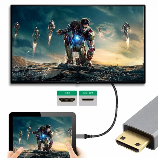 Alt view image 5 of 7 - WRIARICH Mini HDMI 2.1 Ultra Thin HDTV (0.5M) Cable 8K 4K Hyper Super Flexible Slim Cord Type-A to Type-C for Camera HDTV (0.5M)