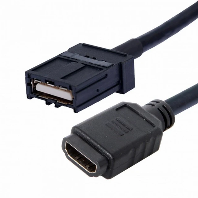 Alt view image 4 of 7 - WRIARICH High Speed HDMI 1.4 Type E Male to Type A Female Video Audio Cable 0.3m Automotive Connection System Grade Connector