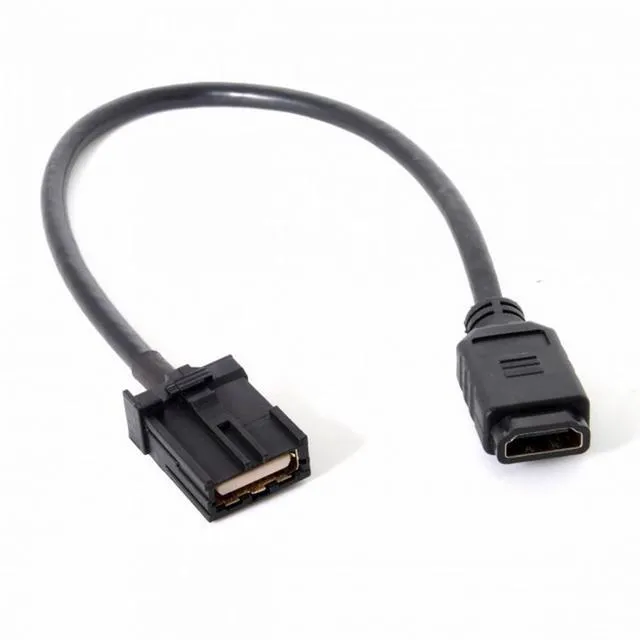 Alt view image 7 of 7 - WRIARICH High Speed HDMI 1.4 Type E Male to Type A Female Video Audio Cable 0.3m Automotive Connection System Grade Connector