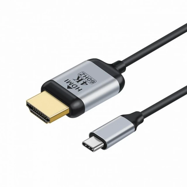 Alt view image 2 of 7 - WRIARICH USB 3.1 Type-C USB-C Source to HDMI HDTV Displays Male 4K Monitor Cable for Laptop 1.8m