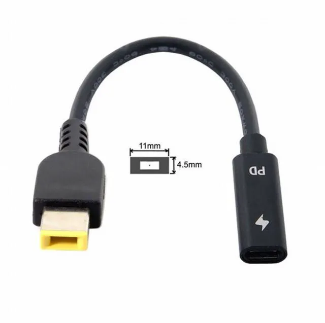 Main image of WRIARICH PD Power Type-C USB-C to Rectangle 11.0*4.5mm Power Plug PD Emulator Trigger Charge Cable for ThinkPad X1 Carbon