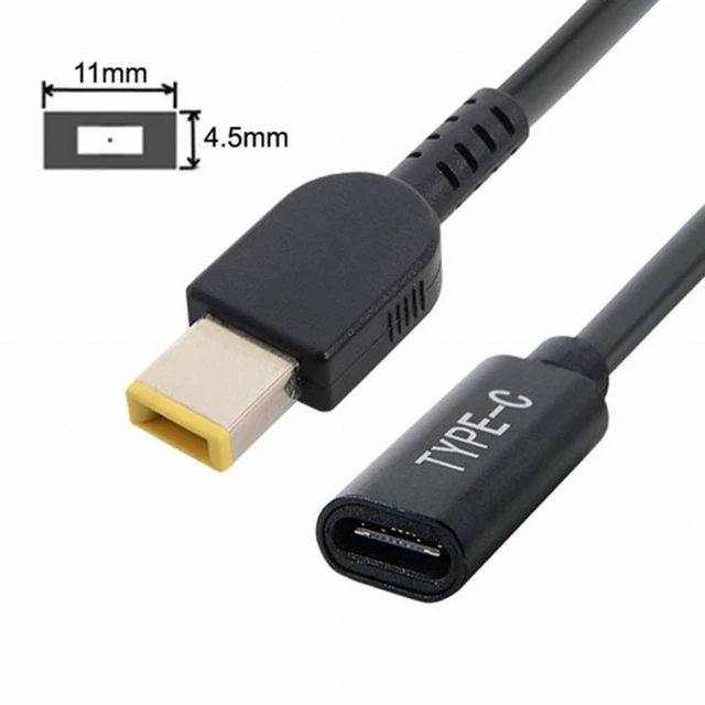 Alt view image 3 of 5 - WRIARICH PD Power Type-C USB-C to Rectangle 11.0*4.5mm Power Plug PD Emulator Trigger Charge Cable for ThinkPad X1 Carbon