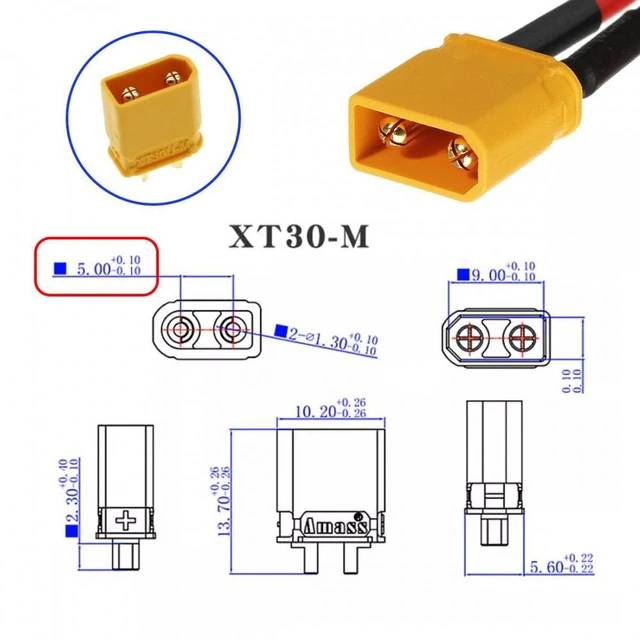 Alt view image 4 of 7 - WRIARICH XT30 Female to Male 18AWG Extension Cable Connector for RC Battery Portable Power Station Solar Panel