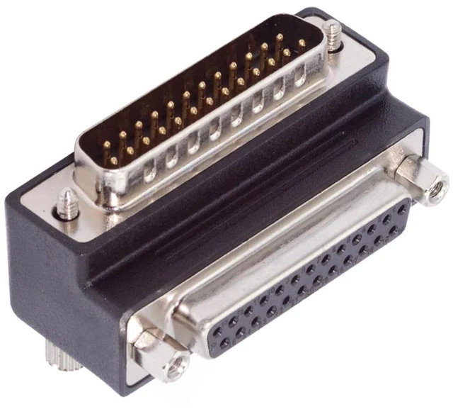 Main image of WRIARICH Cable DSUB Parallel LPT AES/EBU DB25pin Male Nut to Female Screw Extension Adapter DB Connector Up 90 Degree Angled